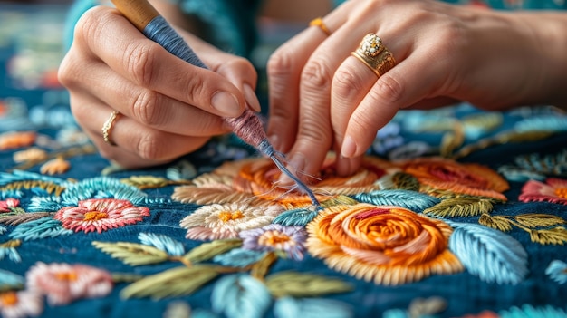 broderie tradițională pe pânză